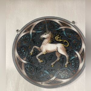 Glass Masters Stained Glass Unicorn Hanging Art - Multicolor
